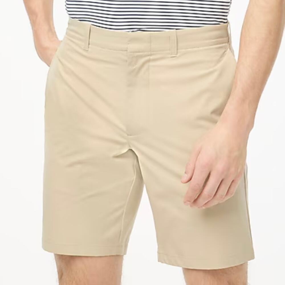 J.Crew Factory 9 Inch Tech Short Golf Performance Boat Vacation AL096 Dust 34